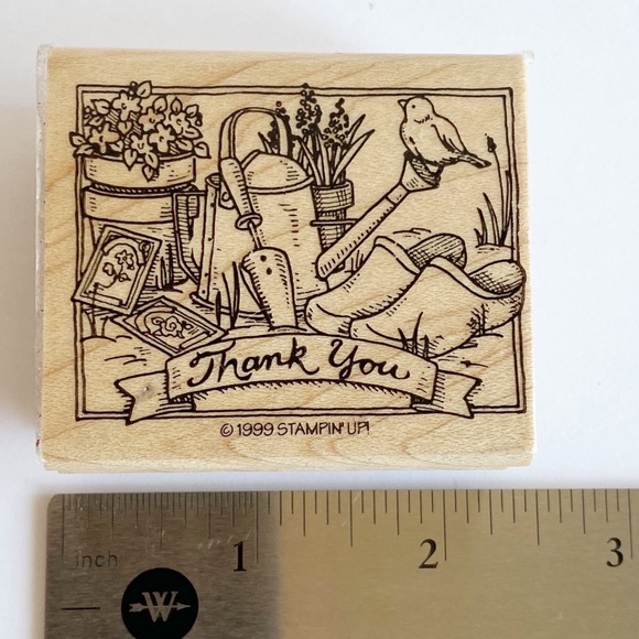 Lot of 3 Wooden Rubber Stamper - Picture 4 of 6